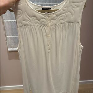 Cyrillus Ivory Sleeveless Blouse